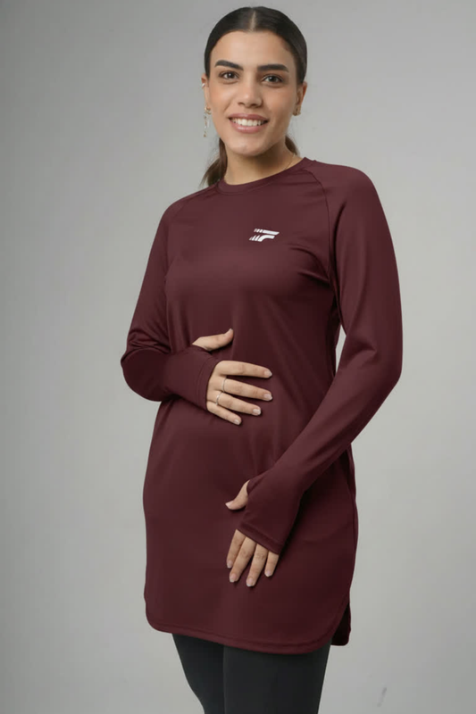 Essential training top - Deep burgundy