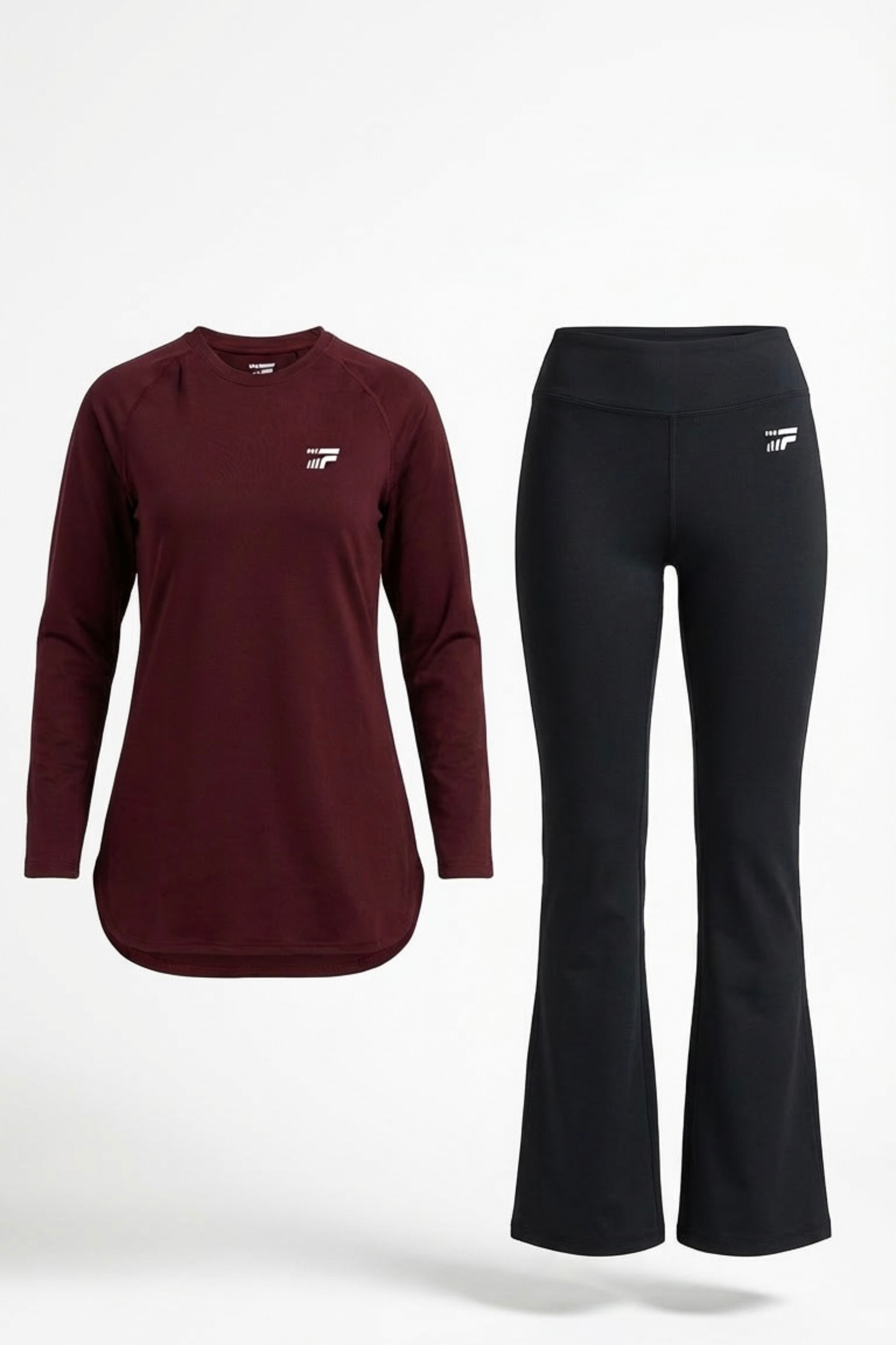 Essential set - Deep burgundy with Black