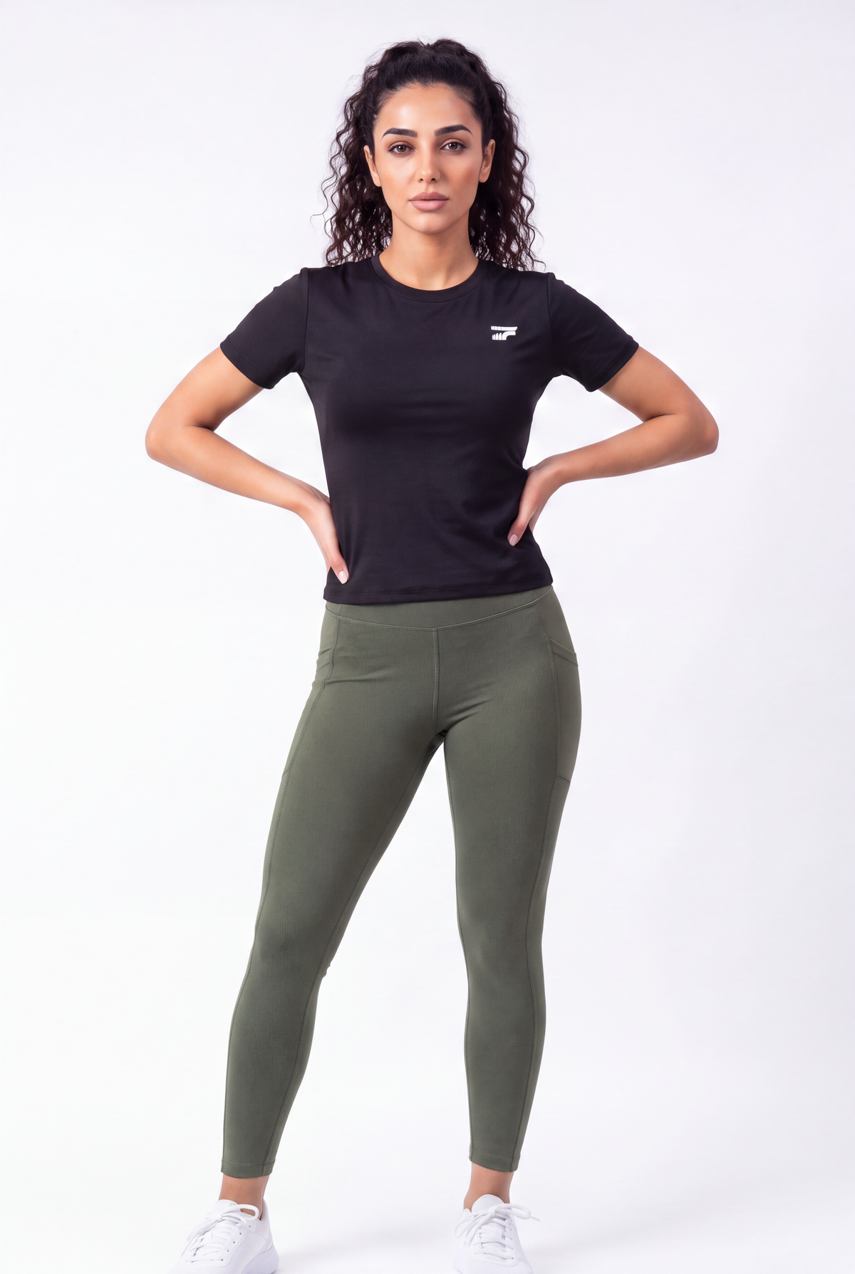 Soft Form Half Sleeve Pocketed Set – Black & Army green