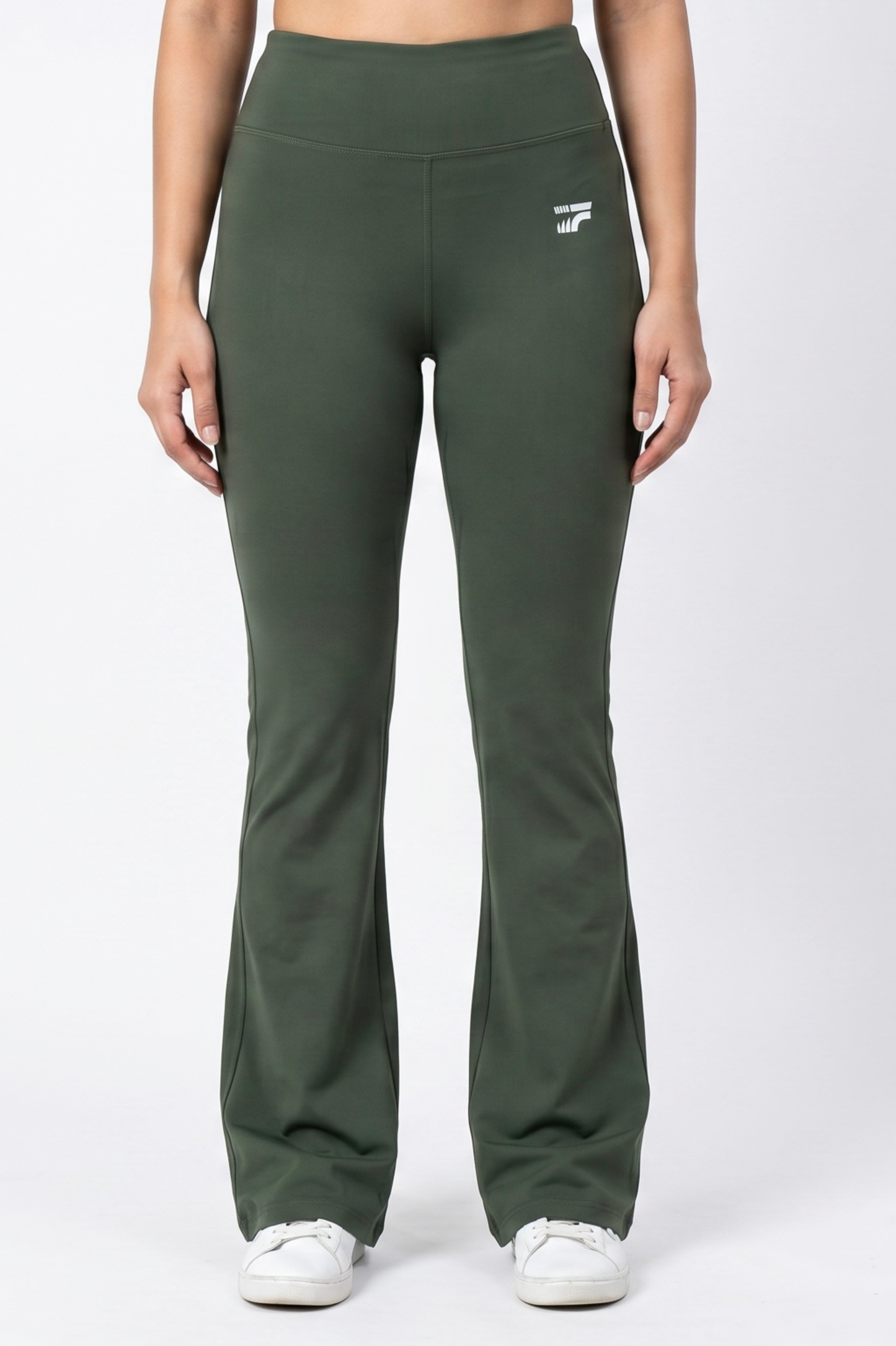 Premium Flare Yoga Pants -Army green