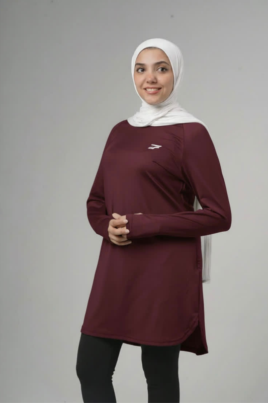 Essential training top - Deep burgundy