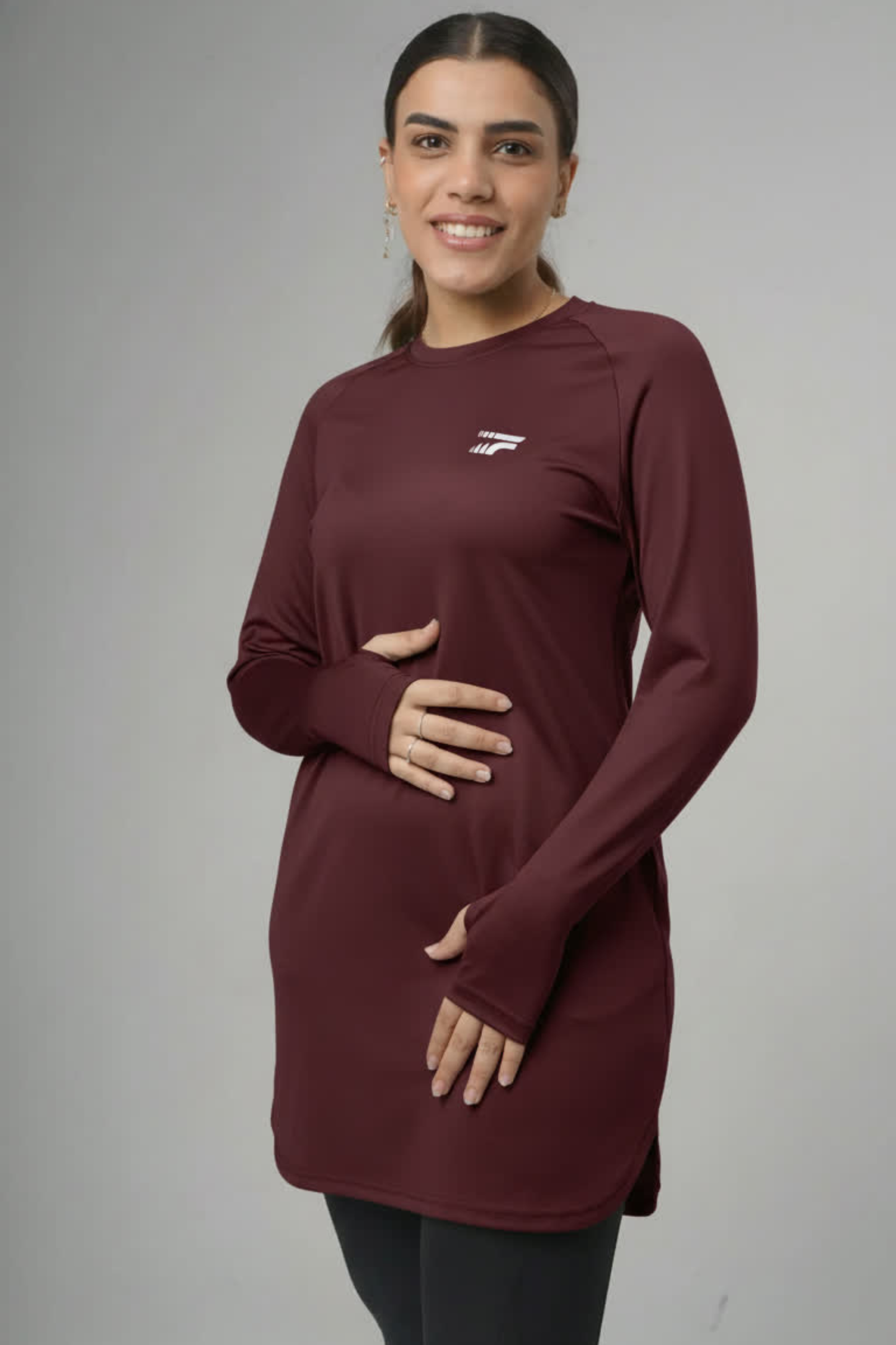 Essential training top - Deep burgundy